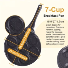 1 buah Wajan Pancake Kecil, Panci Pancake Kecil, Pembuat Pancake dengan 7 Desain Cetakan - View 6