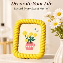 Vintage Rope Art Photo Frame Set, Suitable For Desktop Decor And Rustic Wedding Table, Carrying Precious Memories, Perfect Gift For Thanksgiving, Halloween And Christmas - 1PC - View 6