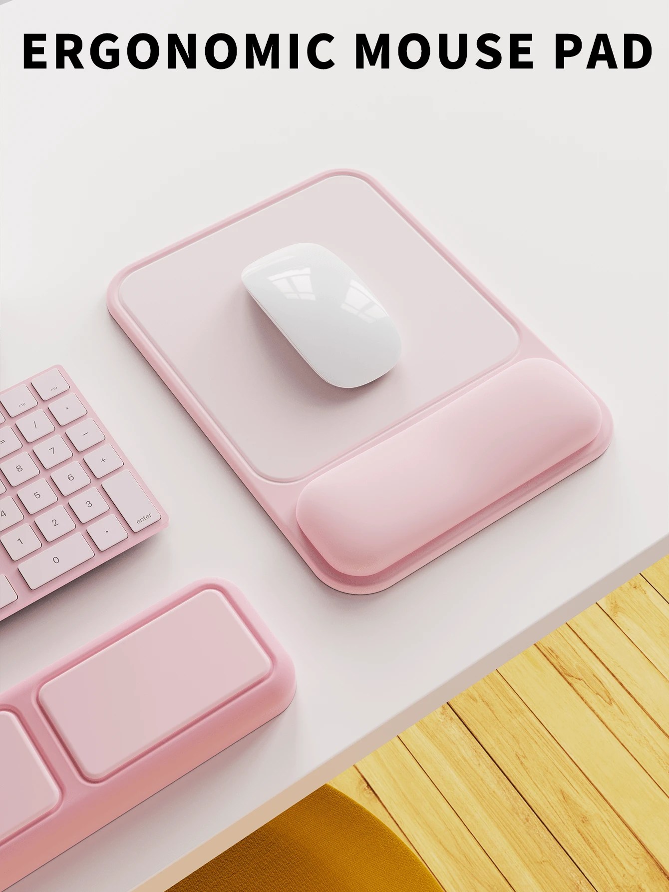 1 Alas Mouse Silikon untuk Pergelangan Tangan, Menampilkan Desain Minimalis dan Tebal, Dukungan Pergelangan Tangan Ergonomis, dan Alas Mouse Komputer yang Meredakan Nyeri Pergelangan Tangan. Dilengkapi Juga dengan Alas PU Anti Selip - View 1