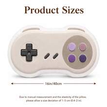 Beige Cream Vintage Game Controller Shaped Plush Pillow, Retro 2D Flat Print, Suitable For Sofa, Bedroom, Living Room Cozy Home Decor, Office And Car Use, Pillow Gift - Multicolor - View 7