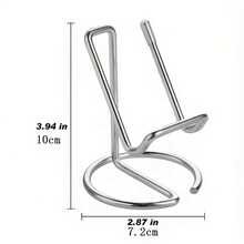 1pc Metal Iron Phone Stand, Slouchy Person Desktop Metal Stand, Dual-Use Creative Business Card Holder, Simple Desktop Portable Reading Display Business Card Rack, Suitable For Desktop Storage, Office Storage, Business Card Storage, Can Be Given As A Gift To Professionals - one-size - View 7