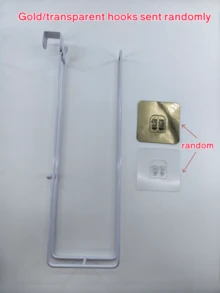 Modern Style Toilet Paper Holder, Durable Metal Wall-Mounted Toilet Paper Storage Rack, 3-Roll Bathroom Storage Shelf, No-Drill Easy Installation Toilet Paper Holder - Multicolor 1 - View 14