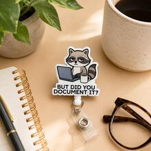 Retractable D Card Holder Reel With Cute Cartoon Design, Nurse Hospital Badge Holder Office Lanyard 1pc - X665 - View 6