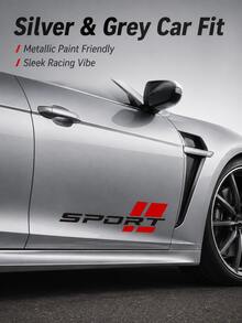 Satu Set Berisi 2 Stiker Emblem Mobil Sport Baru Ukuran 19 Inci, Cocok untuk Dekorasi Fender Samping dan Bagasi, Menambah Gaya pada Kendaraan Anda! - A - View 9