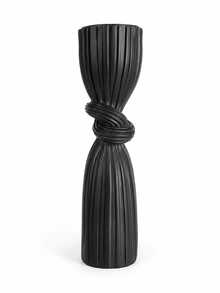 1件黑色抽象結飾雕塑，現代條紋桌面裝飾，適用於客廳、臥室、辦公室、書架，入厝禮物 - 1PC - 查看 11