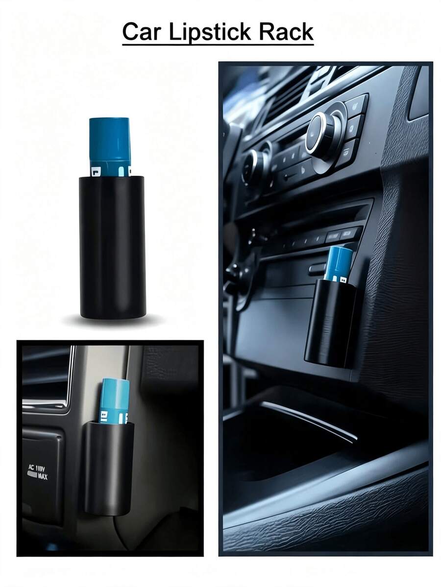 Drill-Free Car Lipstick Storage Rack, Space-Saving And Convenient, Suitable For Car Lipstick And Lip Balm
