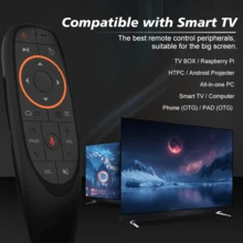 Control remoto de voz G10S 2.4G Air Mouse con giroscopio, compatible con Smart TV Box y computadora - Negro - Ver 2