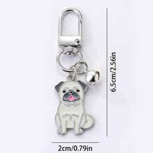 1/2pcs Enamel Dog Keychain With Bell & Swivel Clasp, 2 Styles, Cute Bag Charm For Keys, Handbags, Backpacks And Pet Lover Gifts - Black and White - View 13