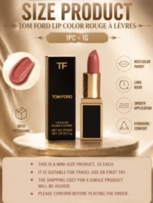 Tom Ford Black Tube Lipstick, #N3 WEST COAST, 1g, Hydrating Texture, Non-Drying, Brightening And Enhancing Complexion, Suitable For All Skin Tones, Daily Commute, Dating - #N3 WEST COAST-1g - View 6