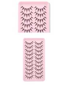 10/5 Pairs Anime Style Natural Cat Eye False Eyelashes, Cross-Style Thick Mink Fur False Eyelashes, Anime False Eyelashes, Eyelash Extensions Makeup Tool, Suitable For Party And Travel - Multicolor - View 6