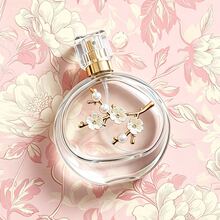 1件 50ML 透明玻璃高階可重複填充香水噴霧瓶，適合香水分裝，花朵與珍珠裝飾，美觀耐用不易碎，噴霧瓶，適合旅行、旅行必需品、節日禮物、迷你香水 - 彩色 - 查看 3