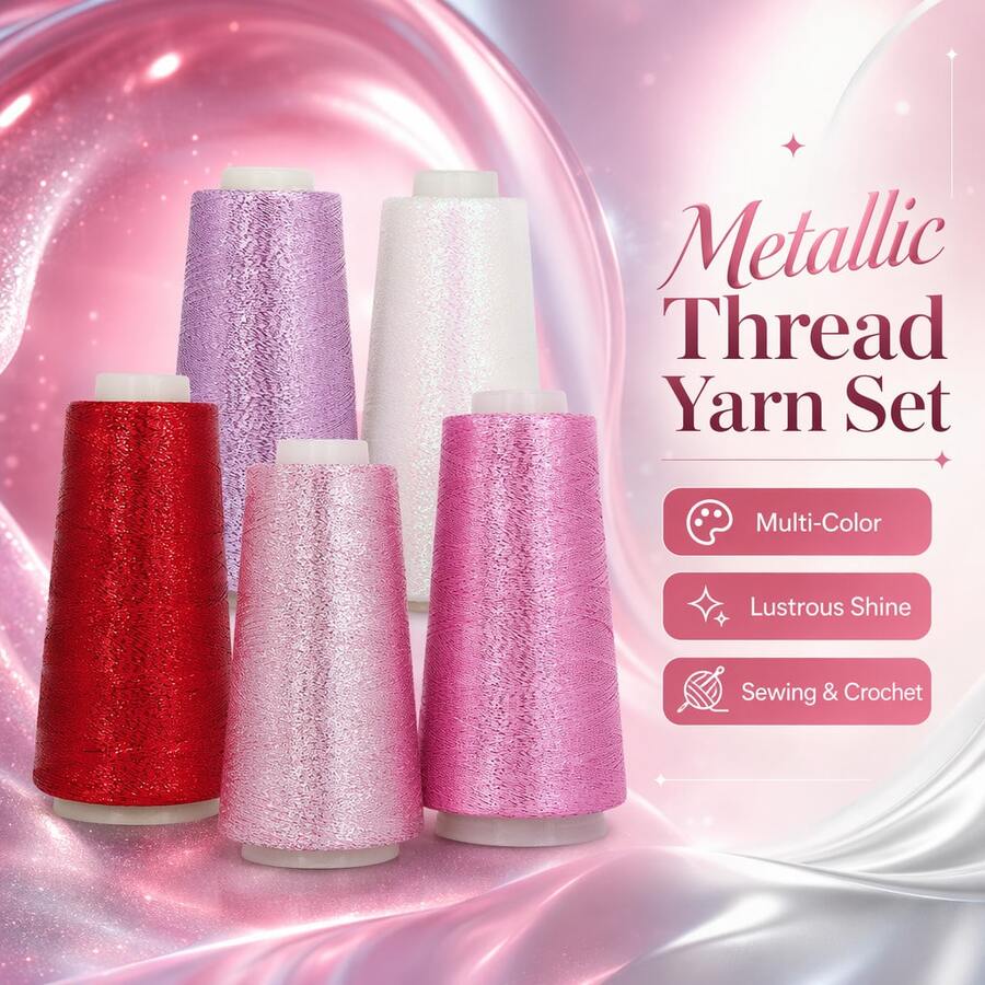 50g/Ball Fine Gold Silver Yarn Spark Knited Yarn Crochet Sewing Threads ...