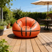 Inflatable Lazy Sofa, Suitable For Study And Bedroom Reading, Outdoor BBQ And Camping Inflatable Sofa, Music Festival Rest Sofa, Durable PVC Material, Foldable And Storable, Convenient To Carry, Soft Sitting Feel, Comfortable Edge Design - Multicolor - View 4