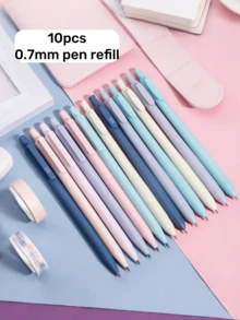 10pcs/Set Morandi Colorful Mechanical Pencils, 0.5mm/0.7mm Lead, Solid Color Minimalist Design, Plastic Mechanical Pencils, Student And Office Supplies, Back To School Essentials - Colored Mechanical Pencil - View 8