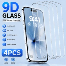 4PCS Ultra Clear 9H Tempered Glass Screen Protector For IPhone 17/16 Pro Max/16 Pro/16 Plus/16/15 Pro Max/15 Pro/15 Plus/15/14 Pro Max/14 Pro/14 Plus/14/13 Pro Max/13/12 Pro Max/12/11 Pro Max/11/XR/XS Max/XS, Full Coverage HD Glass Shield, Crystal Clear Display, Fingerprint Resistant Coating, Scratch Resistant, Bubble-Free Easy Apply, Smooth Touch, Slim Fit - Clear - View 32