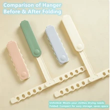 1 PC Foldable Air Conditioner Drying Rack, Portable Multi-Hole Travel Clothes Hanger, Space-Saving Collapsible Laundry Rack For Hotel, Business Trip, Home, Apartment, Dorm, Camping, Lightweight, Durable, Quick-Dry, Indoor Outdoor Summer Use - View 5
