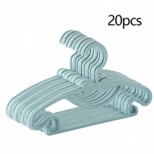 20pcs Bow-Shaped Hangers, Closet Storage Organizer, Sturdy And Durable, With Hooks, Suitable For 0-10 Years Old Children, Essential Home Hangers And Storage Clips - Multicolor - View 15