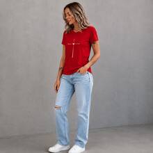 Women T-Shirts - 紅色 - 查看 3