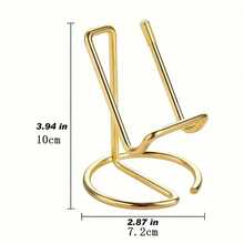 1pc Metal Iron Phone Stand, Slouchy Person Desktop Metal Stand, Dual-Use Creative Business Card Holder, Simple Desktop Portable Reading Display Business Card Rack, Suitable For Desktop Storage, Office Storage, Business Card Storage, Can Be Given As A Gift To Professionals - one-size - View 9