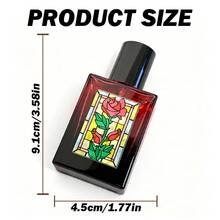 30ML 旅行必備大容量玻璃分裝瓶，適用於香水、精油、化妝品等，便攜防漏，柔和色調花卉壁畫設計超可愛，可重複填充，低調實用，節日禮物 - 彩色 - 查看 7