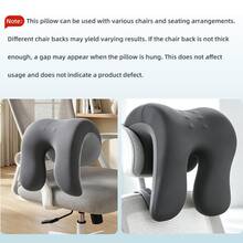 Neck Support For Office Chair,Memory Foam Desk Pillow For Napping,Washable Cover,Fits Most Office Chair , Head Rest For Office Chair, Ergonomic Hanging Pillow Support, Soft Memory Foam Nap Pillow For Office Work, Computer Chair, Side Sleeping - Grey - View 6