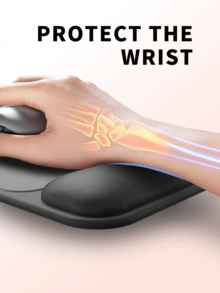 1 Alas Mouse Silikon untuk Pergelangan Tangan, Menampilkan Desain Minimalis dan Tebal, Dukungan Pergelangan Tangan Ergonomis, dan Alas Mouse Komputer yang Meredakan Nyeri Pergelangan Tangan. Dilengkapi Juga dengan Alas PU Anti Selip - View 3