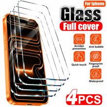 4PCS Ultra Clear 9H Tempered Glass Screen Protector For IPhone 17/16 Pro Max/16 Pro/16 Plus/16/15 Pro Max/15 Pro/15 Plus/15/14 Pro Max/14 Pro/14 Plus/14/13 Pro Max/13/12 Pro Max/12/11 Pro Max/11/XR/XS Max/XS, Full Screen Coverage Shield, HD Crystal Display, Fingerprint Resistant Coating, Scratch Guard Surface, Bubble-Free Easy Installation, Smooth Touch Feel, Slim Transparent Fit - Clear - View 29