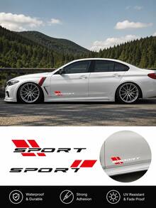 Satu Set Berisi 2 Stiker Emblem Mobil Sport Baru Ukuran 19 Inci, Cocok untuk Dekorasi Fender Samping dan Bagasi, Menambah Gaya pada Kendaraan Anda! - A - View 7