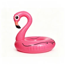 Adult Oversized Pink Flamingo Inflatable Swimming Ring - Luxury Tropical Island Shaped Lounger With Cup Holder, Large Pink Flamingo Floating Raft, Quick Dry Reusable Vinyl Inflatable Mat, Essential For Pool Party Relaxation, Summer Swimming Accessory - Swimming Ring - View 7