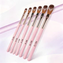3pcs Acrylic Nail Brush Set, Nail Art Design Tools, 3D Builder Nail Gel Brush - Acrylic Nail Painting Brush - Nail Art Brush, Suitable For Salon/Home Nail Art - Purple - View 4
