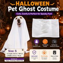 Halloween Ghost Pet Cape & Antler Headband Costume Set, Cosplay Outfit For Medium And Large Dogs - Multicolor - View 3