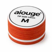 14mm 8-Layer Natural Pigskin Leather Pool Cue Tip | High Grip Spin Control Billiard Replacement Tip For American Pool Cues | Durable Pro Tip For Players & Clubs - Orange - View 6
