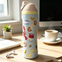 Owala 32oz/24oz Fruit Cup Highly Attractive Stainless Steel Insulated Tumbler Outdoor Portable Pop-Up Water Bottle Stainless Steel Insulated Tumbler Portable Sports Water Bottle With Straw Suitable For Sports, Travel And School Sports Activities Water Bottle. , Good Sealing, Portable, Flip Lid Design, Perfect For Holding Cold And Hot Drinks, Coffee And Frozen Beverages - Multicolor - View 5