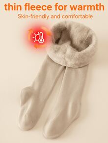 [Autumn/Winter] 1/3 Pairs Girls/Children/Baby Tights, Khaki/Light Brown/Black, Warm Lining Fine Stripe Design, Minimalist Versatile Fashion Skin-Friendly Soft Breathable, Cold-Proof Warm Hip Protection, Suitable For Back To School/Travel/Holiday Gifts/Outdoor Activities, Multiple Combinations Available - Multicolor - View 19
