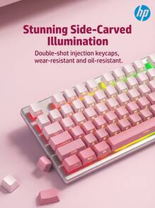 HP K500Y Mechanical Feel Wired Silent Membrane 104-Key Keyboard For Gaming, Office, And Study, Suitable For Laptops And Desktops, Stylish Side-Engraved Peripheral - View 3