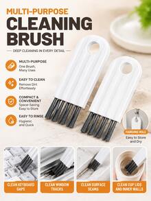 1pc Multi-Function Computer Cleaning Brush: Soft Bristle Keyboard Cleaning Brush, Gap Dusting Brush And Keycap Cleaning Brush, Insulated Cup Lid Gap Cleaning Brush, Curved Handle Deep & Shallow Gap Keyboard Brush, Baby Bottle Brush, Desktop Cleaning Set - Cleaning Brush - View 11