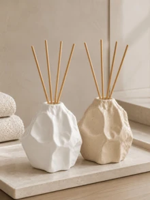 1pc Abstract Aromatherapy Diffuser Bottle, Reed Diffuser With Fragrance Stone Base, Multiple Colors Available, Aesthetic Home Fragrance Decor, Suitable For Bathroom, Living Room, Gift - C - View 2