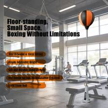 1 Set Indoor Boxing Reaction Ball, Upgraded Indoor Boxing Reaction Ball. Reinforced Fiber Leather Surface Standing Speed Ball - Provides Powerful Boxing And Fitness Training For Adults, Teens And Seniors. Adjustable Size For Reaction Training. Boxing Reflex Speed Ball, Adjustable Height Freestanding Punching Ball With Suction Cup Base, Home Gym Boxing Reaction Training Equipment, Standing Speed Ball With Strong Suction Cup, Suitable For Adult Boxing Training And Fitness. Comes With All-Terrain Suction Base, Equipped With Wrench And Air Pump - Multicolor - View 13