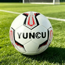 1個 YUNCU 耐磨足球，訓練賽事足球，體能運動，防滑縫製球，適用於室內與室外 - 彩色 - 查看 9
