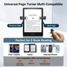 多功能遙控翻頁器，適用於閱讀與捲動，iPad 手機平板電腦翻頁點擊器，無線相機遙控器，黑色/白色/粉色/綠色 - D12A - 查看 5