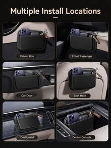 Car Storage Bag, Adhesive Front Seat And Passenger Seat Center Console Storage Box, Multifunctional Car Seat Gap Storage Bag, Car Storage, Tidy Car Interior Space, Car Storage Organizer - A - View 10