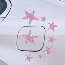 Stiker Decal Langit Berbintang Berkilau, Dekorasi Menarik untuk Bodi Mobil, Laptop, Kulkas, Sepeda Motor, Koper dengan Elemen Bintang yang Dapat Dipersonalisasi - Perak - View 7