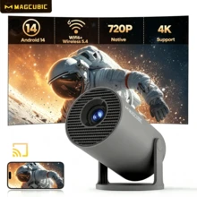 Magcubic HY300Pro Proyector Mini Android 14 Rotación Flexible 180° Proyector Inalámbrico Nativo 5.4 Pulgadas 720P Soporte 4K Corrección Automática Diseño Compacto Portátil Adecuado para Presentación de Oficina - Tipo de Enchufe A USA (110-127V) - Ver 4
