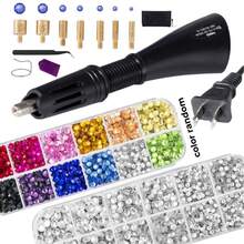 cgelaero Hot Melt Rhinestone Applique Tool Set, Rhinestone Applicator Machine, Heat-Fix Rhinestone Applique Tool Set, Rhinestone Applicator Machine, Rhinestone Applicator Machine, Suitable For Clothing, Fabric, Wood, Cardstock, Leather Heat-Fix Rhinestone Applicator Gun Set - Multicolor - View 13