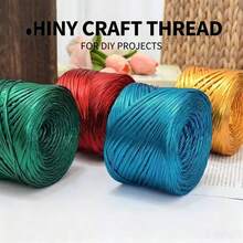 2pcs/400g Shiny Metallic Plain Crochet Yarn, Premium Knitting Craft Yarn, Multi-Color Durable Crochet Yarn, Suitable For Making Handbags, Hats, Home Decor, Sewing And Knitting Projects - 2-pack - View 7