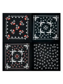 5pcs/3pcs/1pc Pirate Skull Bandana - Hip Hop Street Dance Headscarf For Pirate Costume Accessory - Unisex Motorcycle Riding Face Mask - Cycling, Hiking And Outdoor Sports Face Mask Headscarf - Multicolor - View 11