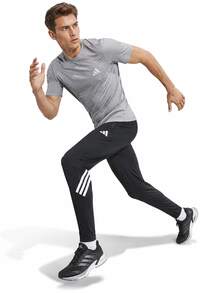 Adidas 男子百搭健身舒適運動跑步訓練休閒長褲 - 黑色 - 查看 1