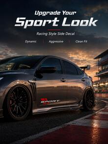 Satu Set Berisi 2 Stiker Emblem Mobil Sport Baru Ukuran 19 Inci, Cocok untuk Dekorasi Fender Samping dan Bagasi, Menambah Gaya pada Kendaraan Anda! - A - View 2