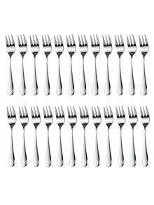 2/6/12/24pcs Stainless Steel Dessert Forks Fruit Forks Suitable For Afternoon Tea Fruit Shop Holiday Gift - Multicolor - View 13