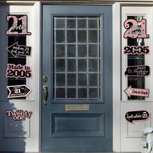 10pcs, 21st Birthday Signage, Photo Props, Birthday Party, Birthday Photo Backdrop Decoration And Home Birthday Atmosphere Creation - 21 Years Old - View 3